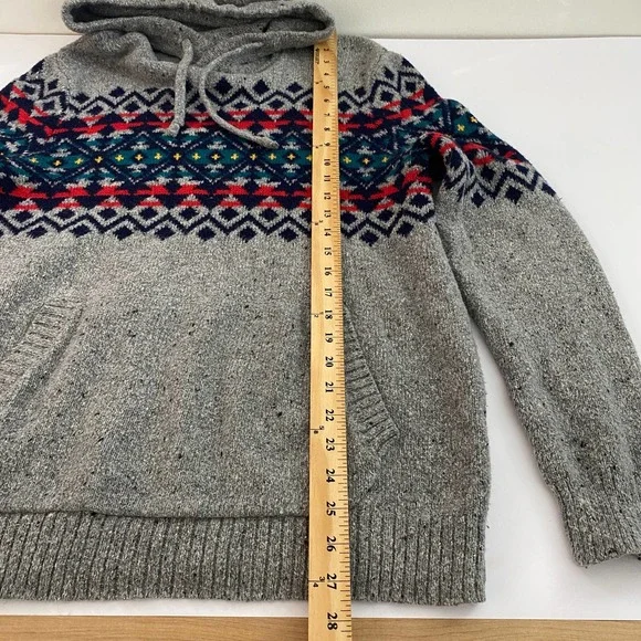 American Eagle Womens Fair Isle Hoodie Sweater Seriously Soft Size Medium - Picture 9 of 9